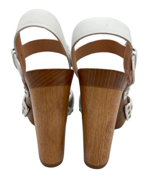 DOLCE & GABBANA（ドルチェ＆ガッバーナ）DOLCE & GABBANA (ドルチェ＆ガッバーナ) プラットフォームレザーサンダル ホワイト サイズ:SIZE 35の古着・服飾アイテム