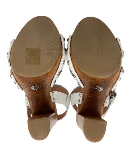 DOLCE & GABBANA（ドルチェ＆ガッバーナ）DOLCE & GABBANA (ドルチェ＆ガッバーナ) プラットフォームレザーサンダル ホワイト サイズ:SIZE 35の古着・服飾アイテム