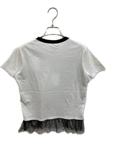 RED VALENTINO（レッドヴァレンティノ）RED VALENTINO (レッドヴァレンティノ) レース切替カットソー ホワイト サイズ:XSの古着・服飾アイテム