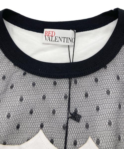 RED VALENTINO（レッドヴァレンティノ）RED VALENTINO (レッドヴァレンティノ) レース切替カットソー ホワイト サイズ:XSの古着・服飾アイテム