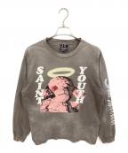 SAINT MICHAELセントマイケル）の古着「PINK SHEEP  ロングスリーブTシャツ」｜グレー