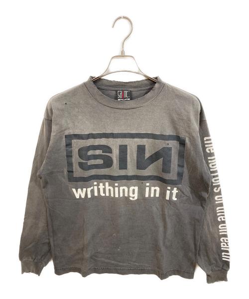 SAINT MICHAEL（セントマイケル）SAINT MICHAEL (セントマイケル) LS TEE/SIN/BLACK グレー サイズ:Mの古着・服飾アイテム