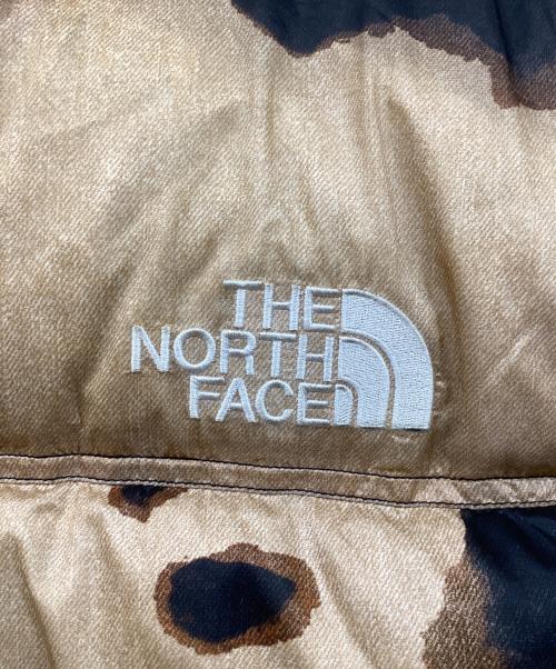 SUPREME（シュプリーム）SUPREME (シュプリーム) THE NORTH FACE (ザ ノース フェイス) Bleached Denim Print Nuptse Jacket ブラック×ベージュ サイズ:SIZE Sの古着・服飾アイテム