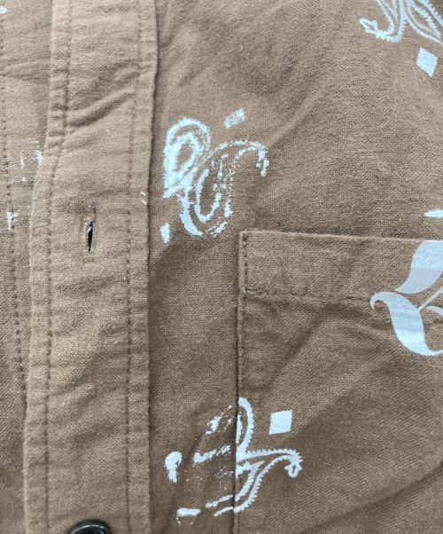 JUN NAKAYAMA（ジュンナカヤマ）JUN NAKAYAMA (ジュンナカヤマ) ペイズリーシャツ ブラウン サイズ:48の古着・服飾アイテム