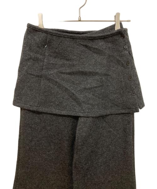 nairo（ナイロ）nairo (ナイロ) ミックスヤーンニットラップパンツ グレー サイズ:実寸をご確認くださいの古着・服飾アイテム
