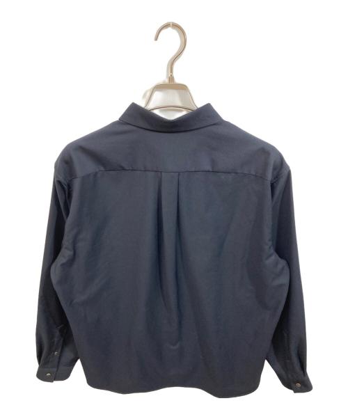 PLST（プラステ）PLST (プラステ) レーヨンブレンドレギュラーカラーシャツ ブラック サイズ:	SIZE XLの古着・服飾アイテム