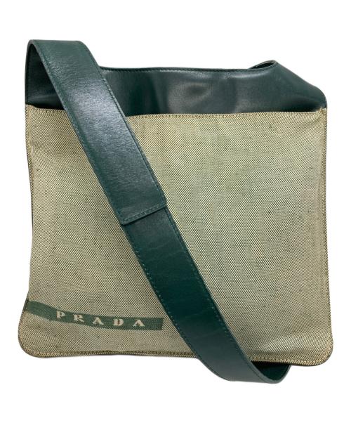 PRADA（プラダ）PRADA (プラダ) CANVAS BODY BAG グリーンの古着・服飾アイテム