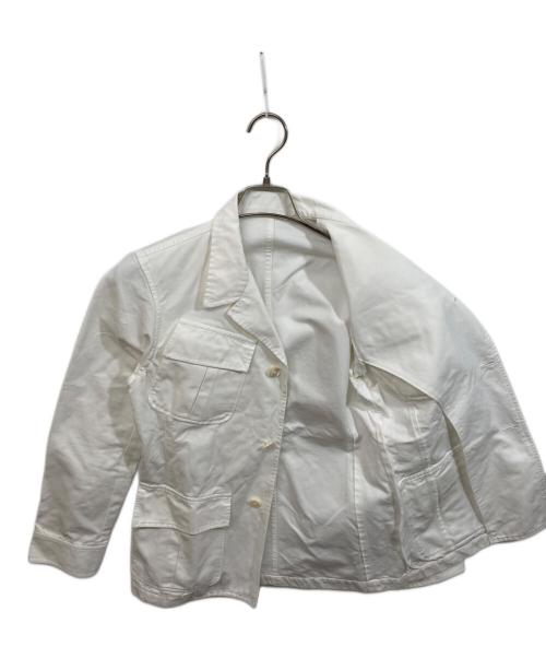 guji KYOTO（グジ）guji KYOTO (グジ) リネンミリタリージャケット ホワイト サイズ:Sの古着・服飾アイテム