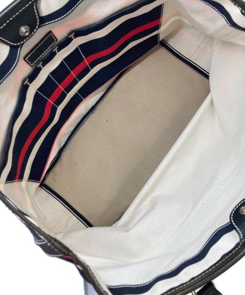 Daniel&Bob（ダニエル＆ボブ）Daniel&Bob (ダニエル＆ボブ) キャンバストートバッグ レッド×ネイビーの古着・服飾アイテム