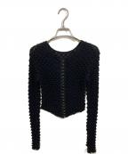 MAISON SPECIALメゾンスペシャル）の古着「Togetoge Knit Tops」｜ブラック