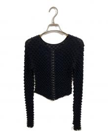 MAISON SPECIAL（メゾンスペシャル）の古着「Togetoge Knit Tops」｜ブラック