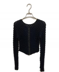 中古・古着通販】roughlow (ラフロー) airy fringe sheer tops