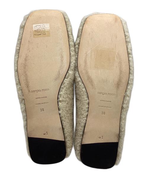 sergio rossi（セルジオロッシ）sergio rossi (セルジオロッシ) フラットムートンシューズ ベージュ サイズ:SIZE 36の古着・服飾アイテム
