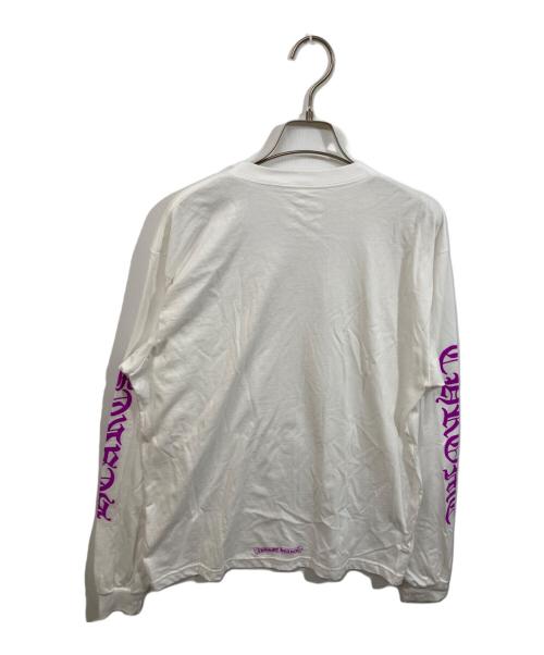 CHROME HEARTS（クロムハーツ）CHROME HEARTS (クロムハーツ) NECK&ARM CH LOGO L/S T-SHIRTS ホワイト サイズ:SIZE Lの古着・服飾アイテム