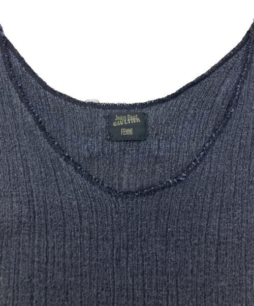 Jean Paul Gaultier FEMME（ジャンポールゴルチエ フェム）Jean Paul Gaultier FEMME (ジャンポールゴルチエ フェム) ノースリーブブラウス ブラック サイズ:40の古着・服飾アイテム