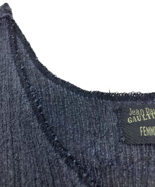 Jean Paul Gaultier FEMME（ジャンポールゴルチエ フェム）Jean Paul Gaultier FEMME (ジャンポールゴルチエ フェム) ノースリーブブラウス ブラック サイズ:40の古着・服飾アイテム