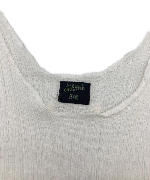 Jean Paul Gaultier FEMME（ジャンポールゴルチエ フェム）Jean Paul Gaultier FEMME (ジャンポールゴルチエ フェム) ノースリーブブラウス ホワイト サイズ:40の古着・服飾アイテム