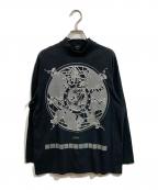 Jean Paul Gaultier FEMMEジャンポールゴルチエ フェム）の古着「モックネックプリントカットソー」｜ブラック