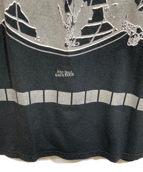Jean Paul Gaultier FEMME（ジャンポールゴルチエ フェム）Jean Paul GAULTIER FEMME (ジャンポールゴルチエ フェム) モックネックプリントカットソー ブラック サイズ:	SIZE 40の古着・服飾アイテム