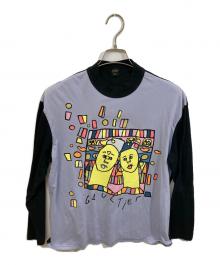 Jean Paul Gaultier homme（ジャンポールゴルチェオム）の古着「モックネックプリントカットソー」｜ブラック