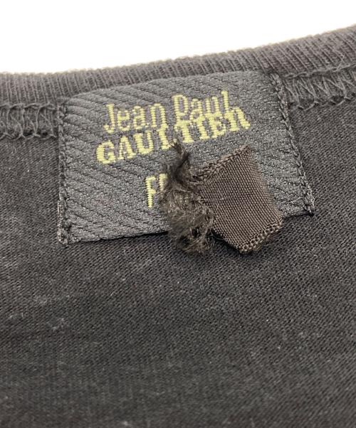 Jean Paul Gaultier FEMME（ジャンポールゴルチエ フェム）Jean Paul Gaultier FEMME (ジャンポールゴルチエ フェム) プリント半袖カットソー ブラック サイズ:40の古着・服飾アイテム