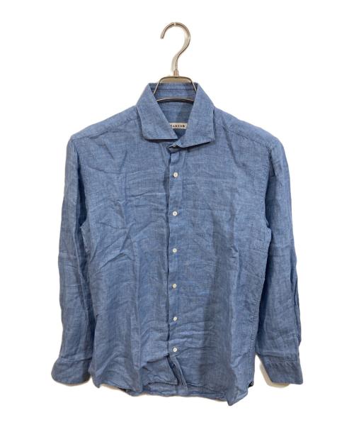 CARUSO（カルーゾ）CARUSO (カルーゾ) リネンシャツ ブルー サイズ:実寸をご確認くださいの古着・服飾アイテム