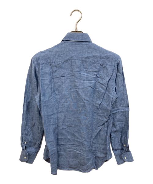 CARUSO（カルーゾ）CARUSO (カルーゾ) リネンシャツ ブルー サイズ:実寸をご確認くださいの古着・服飾アイテム