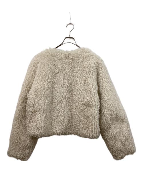 eimy istoire（エイミーイストワール）eimy istoire (エイミーイストワール) French poodle fur リボンジャケット ベージュ サイズ:	SIZE Freeの古着・服飾アイテム