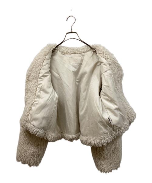 eimy istoire（エイミーイストワール）eimy istoire (エイミーイストワール) French poodle fur リボンジャケット ベージュ サイズ:	SIZE Freeの古着・服飾アイテム