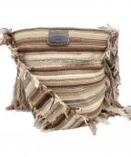 Chloeクロエ）の古着「Jorge Multicolor Black Stripe Knit Bucket Bag」｜ベージュ