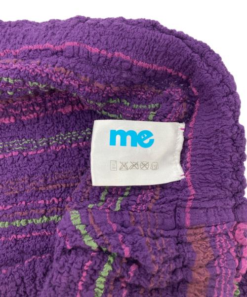 me ISSEY MIYAKE（ミーイッセイ ミヤケ）me ISSEY MIYAKE (ミーイッセイ ミヤケ) ボーダースカート パープル サイズ:実寸をご確認くださいの古着・服飾アイテム