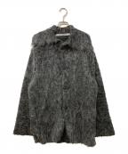 PERVERZEパーバーズ）の古着「Teddy knit Coat」｜グレー