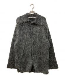 PERVERZE（パーバーズ）の古着「Teddy knit Coat」｜グレー