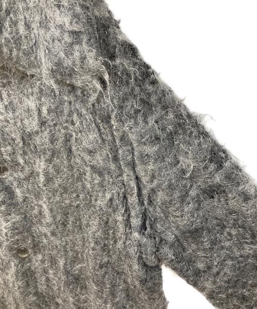 PERVERZE（パーバーズ）PERVERZE (パーバーズ) Teddy knit Coat グレー サイズ:Fの古着・服飾アイテム