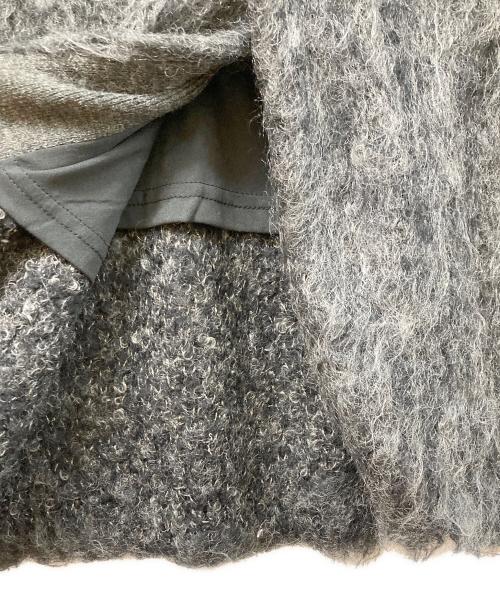 PERVERZE（パーバーズ）PERVERZE (パーバーズ) Teddy knit Coat グレー サイズ:Fの古着・服飾アイテム
