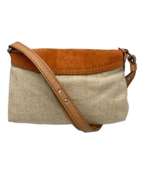 TOD'S（トッズ）TOD'S (トッズ) ハラコ切替ワンショルダーバッグ ベージュの古着・服飾アイテム