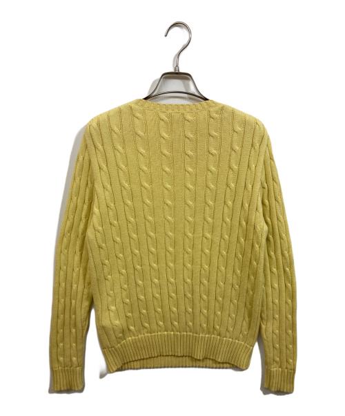 POLO RALPH LAUREN（ポロ・ラルフローレン）POLO RALPH LAUREN (ポロ・ラルフローレン) ケーブルニット イエロー サイズ:	SIZE Mの古着・服飾アイテム