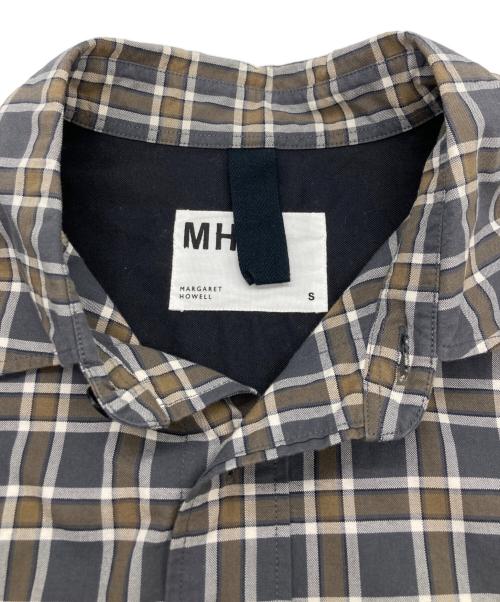 MHL（マーガレットハウエル）MHL (エムエイチエル) チェックシャツ グレー サイズ:SIZE Sの古着・服飾アイテム