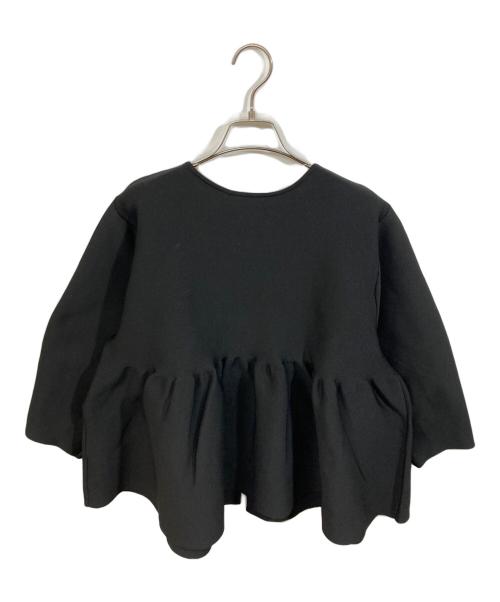 UNFILO（アンフィーロ）UNFILO (アンフィーロ) VERY (ヴェリィ) 2WAY ペプラムカーディガン ブラック サイズ:XXLの古着・服飾アイテム