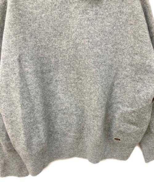 23区（ニジュウサンク）23区 (ニジュウサンク) フェルト ニットパーカー グレー サイズ:44の古着・服飾アイテム