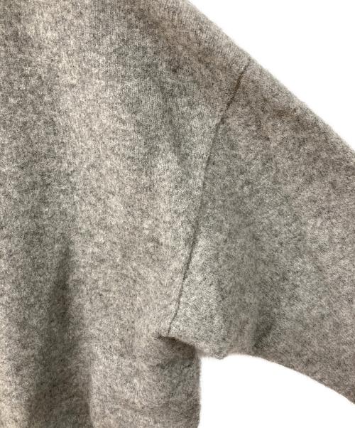 23区（ニジュウサンク）23区 (ニジュウサンク) フェルト ニットパーカー グレー サイズ:44の古着・服飾アイテム