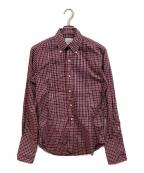 Black Fleece by BROOKS BROTHERSブラックフリース バイ ブルックスブラザーズ）の古着「ギンガムチェックボタンダウンシャツ」｜レッド