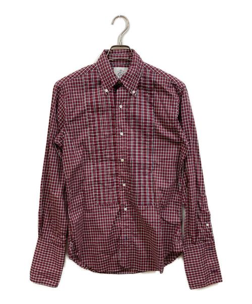 Black Fleece by BROOKS BROTHERS（ブラックフリース バイ ブルックスブラザーズ）BLACK FLEECE BY Brooks Brothers (ブラックフリース バイ ブルックスブラザーズ) ギンガムチェックボタンダウンシャツ レッド サイズ:SIZE BB0の古着・服飾アイテム