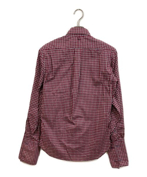 Black Fleece by BROOKS BROTHERS（ブラックフリース バイ ブルックスブラザーズ）BLACK FLEECE BY Brooks Brothers (ブラックフリース バイ ブルックスブラザーズ) ギンガムチェックボタンダウンシャツ レッド サイズ:SIZE BB0の古着・服飾アイテム
