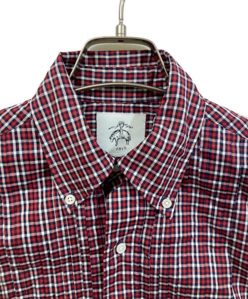 Black Fleece by BROOKS BROTHERS（ブラックフリース バイ ブルックスブラザーズ）BLACK FLEECE BY Brooks Brothers (ブラックフリース バイ ブルックスブラザーズ) ギンガムチェックボタンダウンシャツ レッド サイズ:SIZE BB0の古着・服飾アイテム
