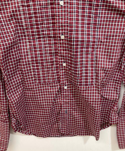 Black Fleece by BROOKS BROTHERS（ブラックフリース バイ ブルックスブラザーズ）BLACK FLEECE BY Brooks Brothers (ブラックフリース バイ ブルックスブラザーズ) ギンガムチェックボタンダウンシャツ レッド サイズ:SIZE BB0の古着・服飾アイテム