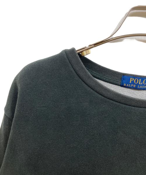 POLO RALPH LAUREN（ポロ・ラルフローレン）POLO RALPH LAUREN (ポロ・ラルフローレン) クルーネックスウェット ブラック サイズ:	SIZE Lの古着・服飾アイテム