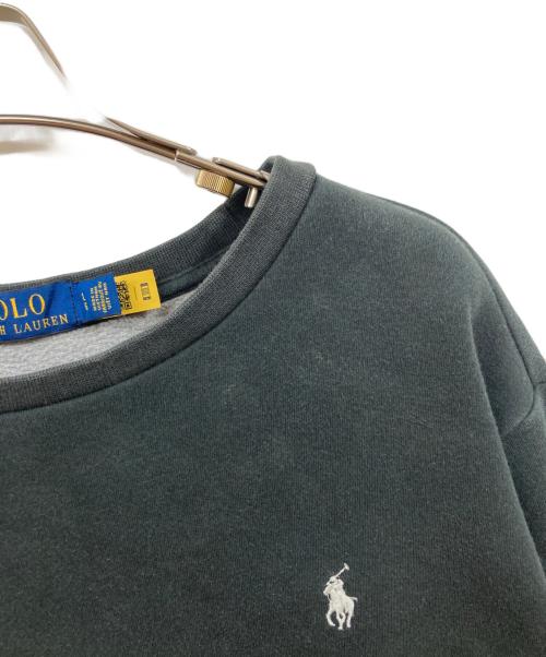 POLO RALPH LAUREN（ポロ・ラルフローレン）POLO RALPH LAUREN (ポロ・ラルフローレン) クルーネックスウェット ブラック サイズ:	SIZE Lの古着・服飾アイテム