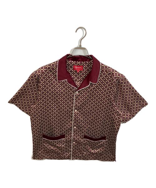 SUPREME（シュプリーム）SUPREME (シュプリーム) 総柄サテンパジャマセットアップ ボルドー サイズ:Mの古着・服飾アイテム
