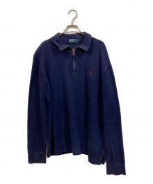 POLO RALPH LAUREN（ポロ・ラルフローレン）の古着「ハーフジップスウェット」｜ネイビー
